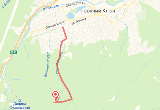 Маршрут к Скале Зеркало в Горячем Ключе 